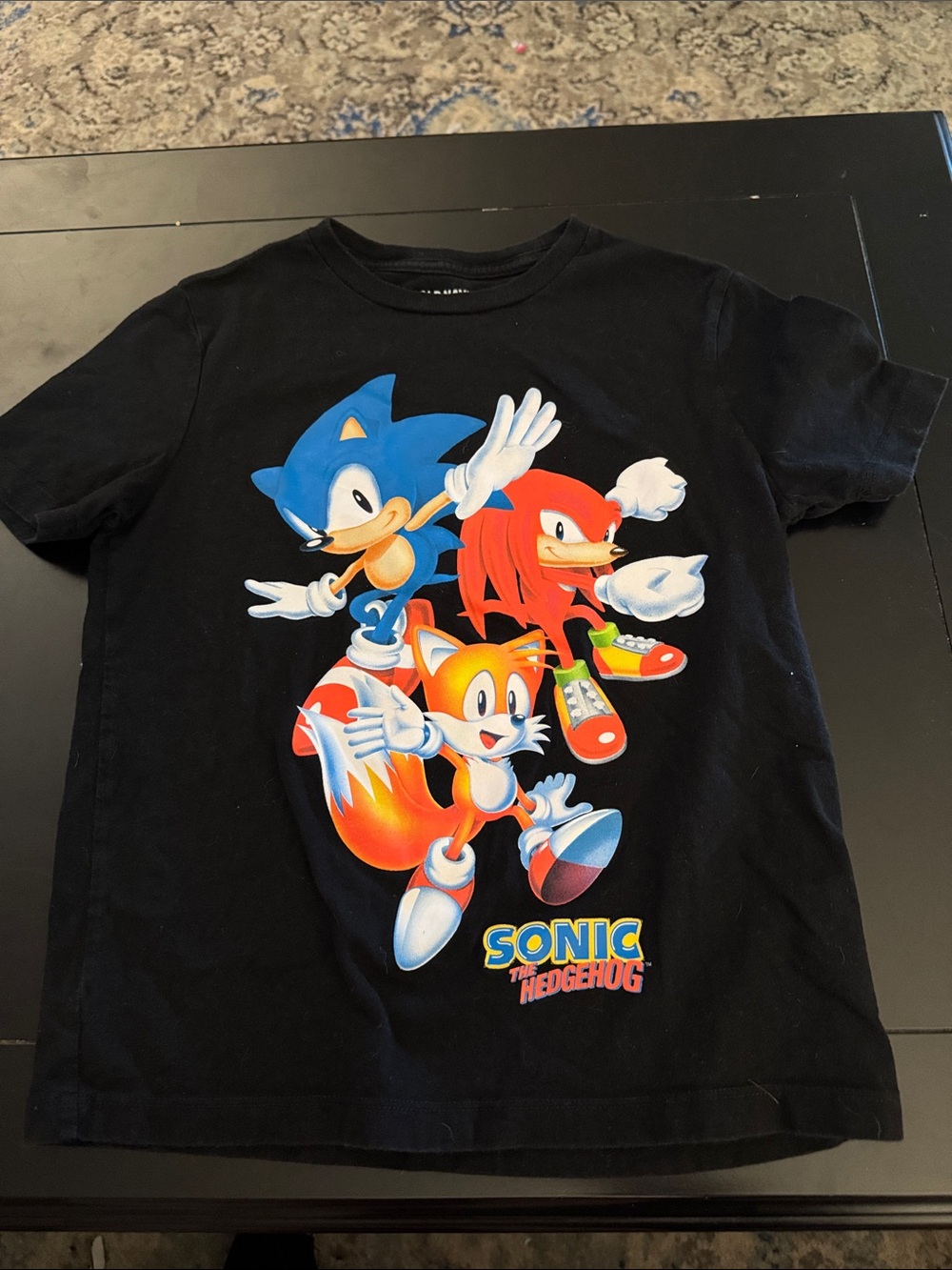 Old Navy Black Sonic the Hedgehog Trio Graphic Tee
